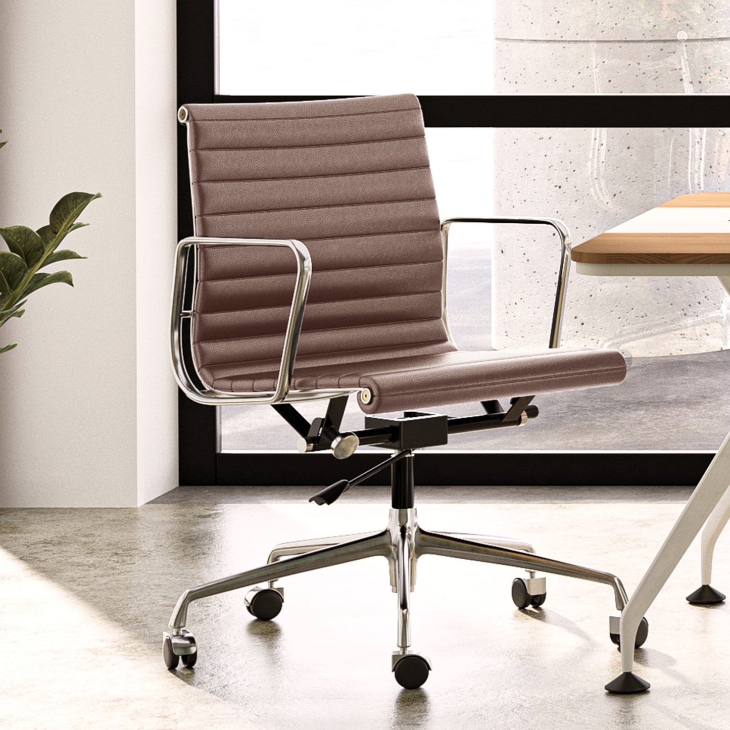 Luxuriance Designs - Eames Aluminum Group Chair - Brown Color and Low Back - Review