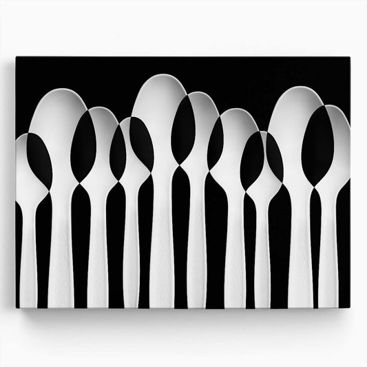 Monochrome Zebra & Forest Spoon Pattern Wall Art by Luxuriance Designs. Made in USA.