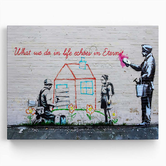 Banksy Echoes in Eternity Wall Art by Luxuriance Designs. Made in USA.