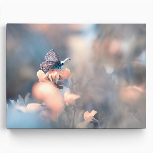 Macro Butterfly & Floral Garden Pastel Wall Art by Luxuriance Designs. Made in USA.