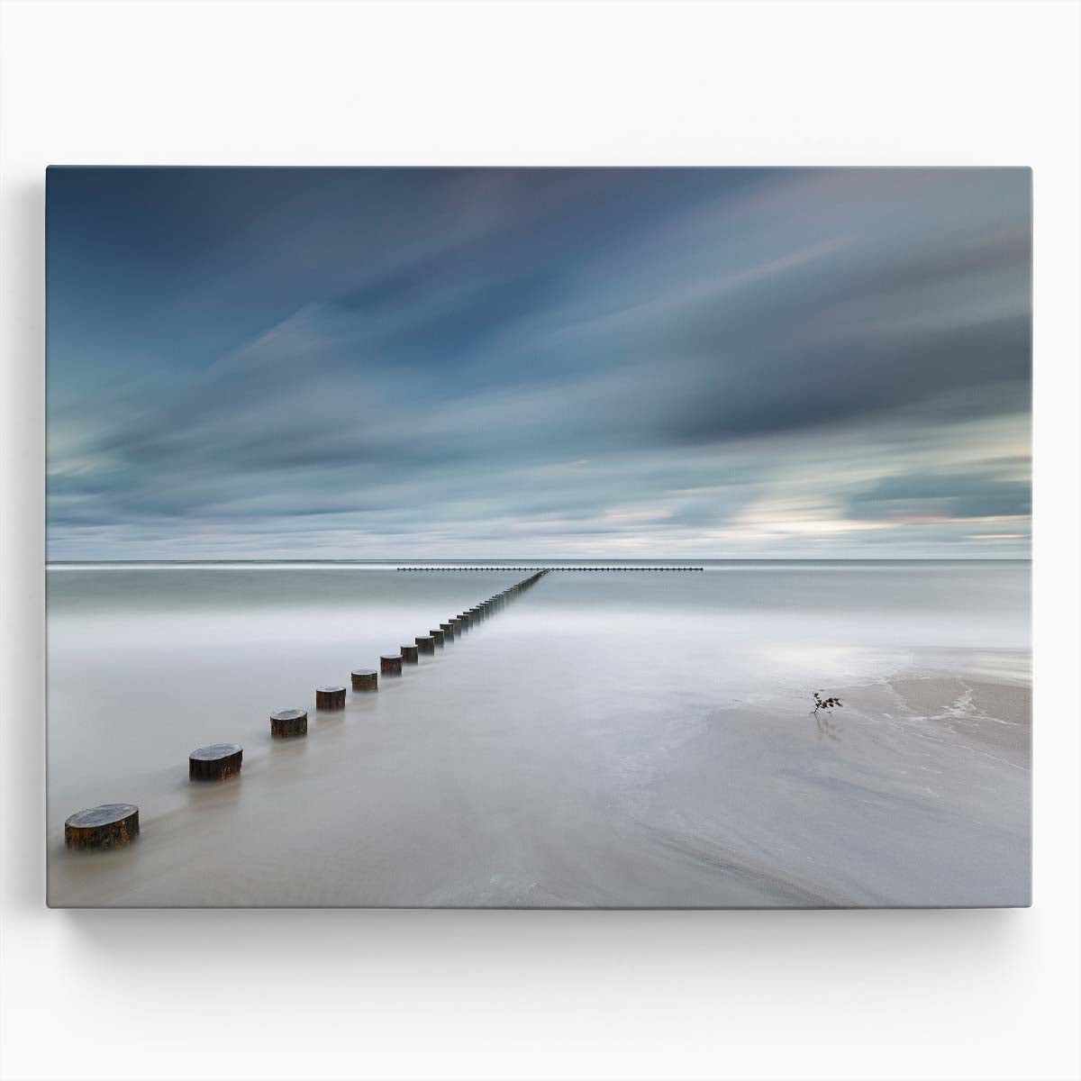 Serene Baltic Seascape Dawn at Jarosławiec Shoreline Photography Wall Art by Luxuriance Designs. Made in USA.