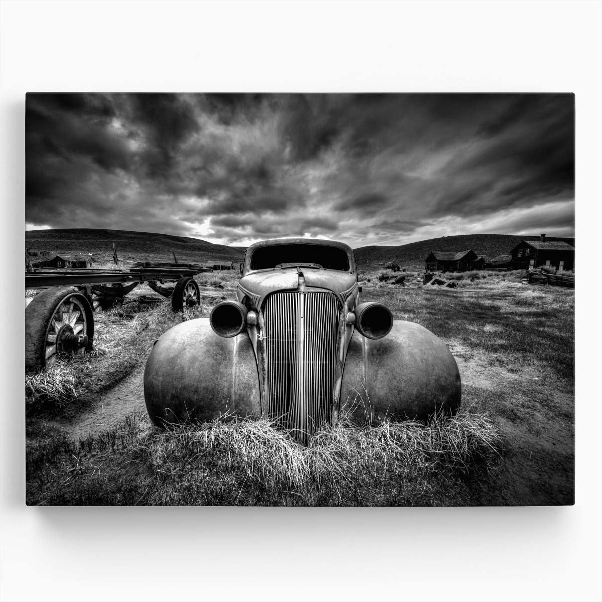 Vintage Car Decay in Monochrome Bodie, California Wall Art by Luxuriance Designs. Made in USA.