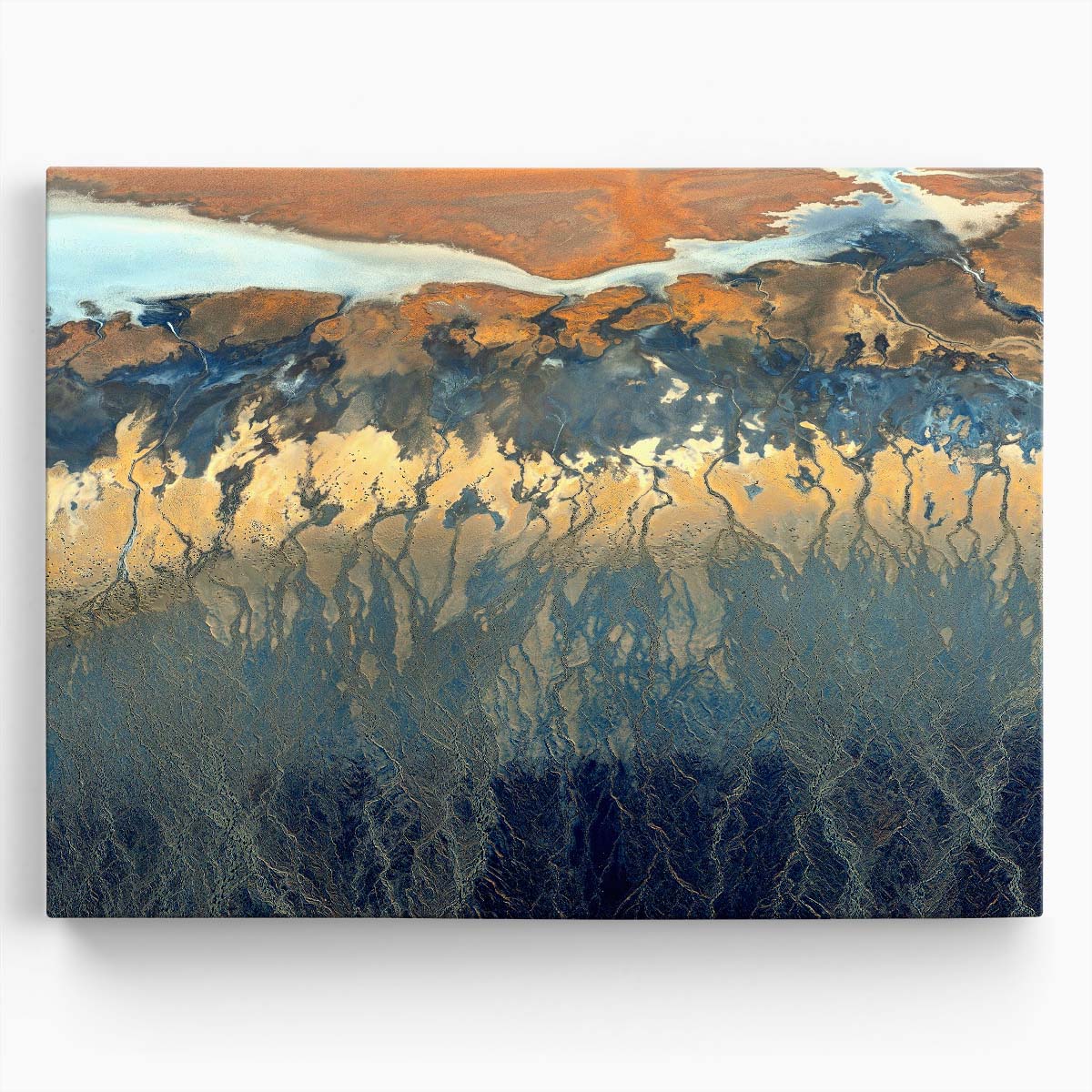 Death Valley Aerial Desert Veins Landscape Wall Art by Luxuriance Designs. Made in USA.