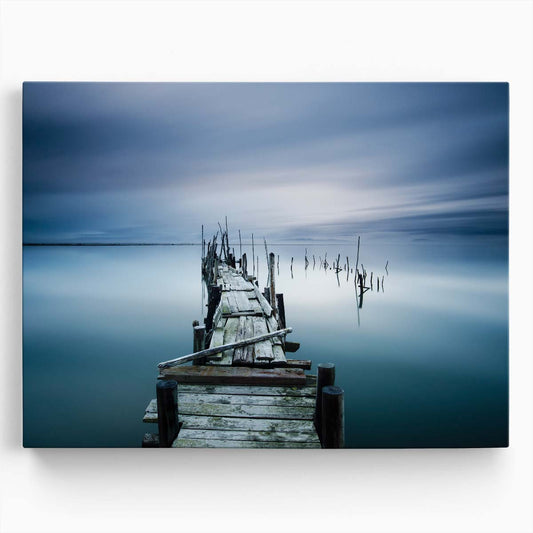 Serene Carrasqueira Pier Seascape Tranquility Wall Art by Luxuriance Designs. Made in USA.