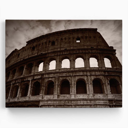 Iconic Colosseum Rome Ruins Monochrome Wall Art by Luxuriance Designs. Made in USA.