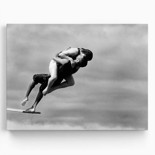 Romantic Leap of Trust Dramatic Duo Dive Wall Art by Luxuriance Designs. Made in USA.