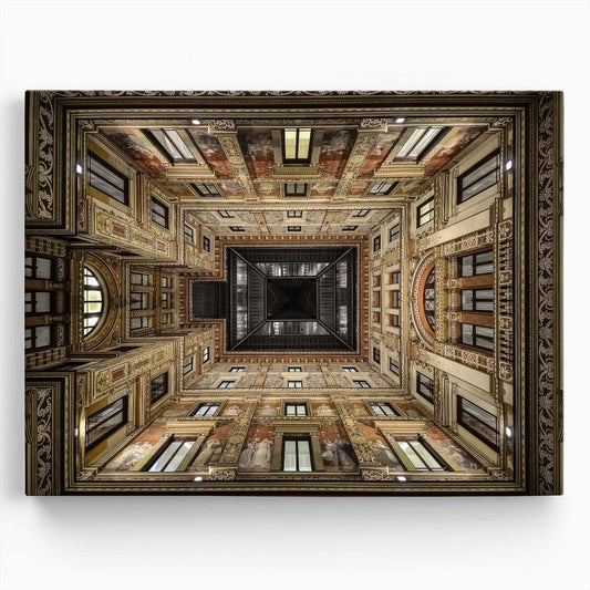 Rome's Historic Galleria Sciarra Courtyard Architecture Wall Art by Luxuriance Designs. Made in USA.