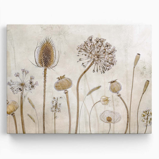 Autumn Botanical Macro Photography Dried Floral Still Life Wall Art by Luxuriance Designs. Made in USA.