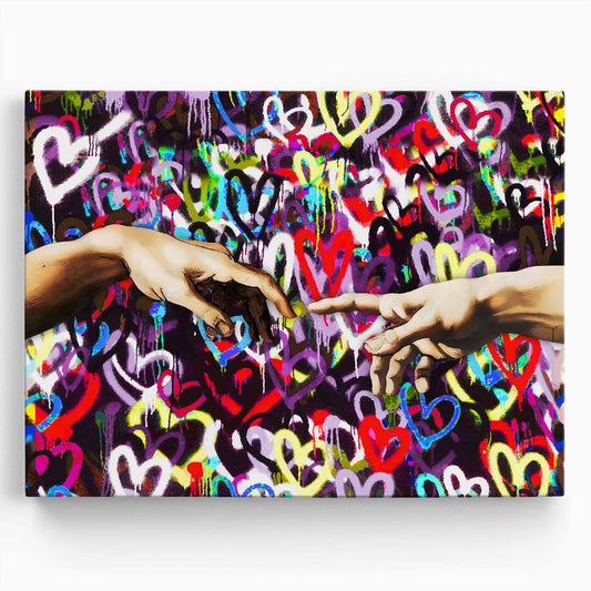 Hands Love Touch Graffiti Wall Art by Luxuriance Designs. Made in USA.