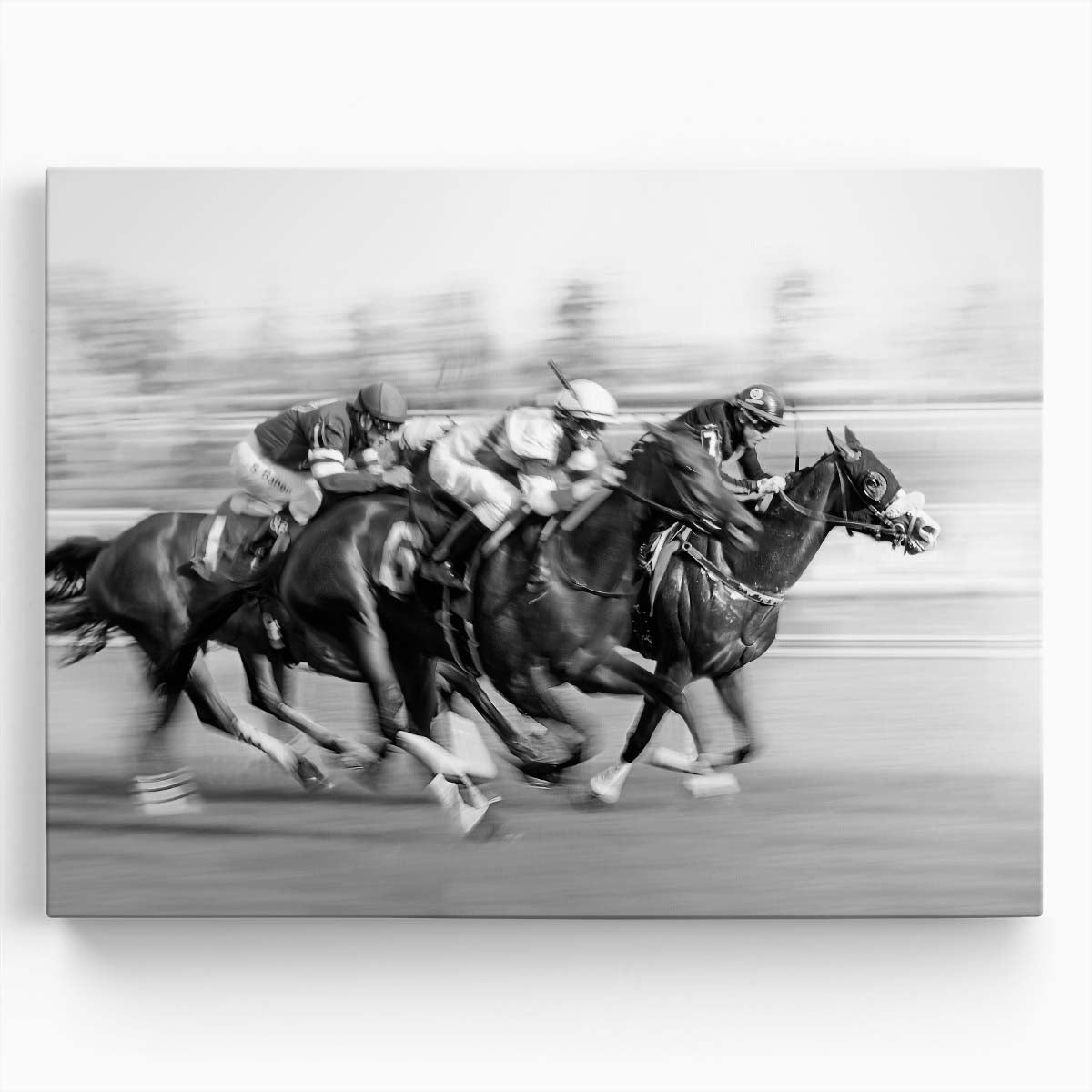 Dynamic Equestrian Race Speed & Motion Wall Art by Luxuriance Designs. Made in USA.