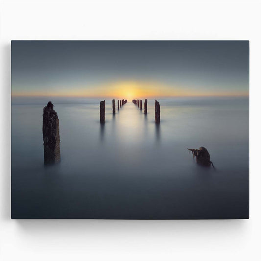 Serene Bet Yanai Dock at Sunset Wall Art by Luxuriance Designs. Made in USA.