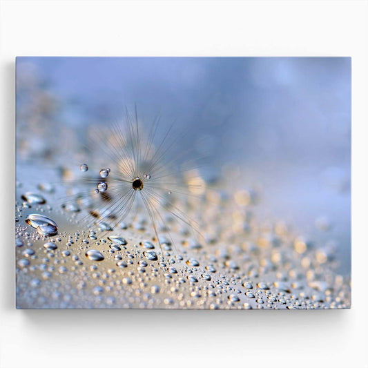 Delicate Feather & Seed Macro Droplets Wall Art by Luxuriance Designs. Made in USA.