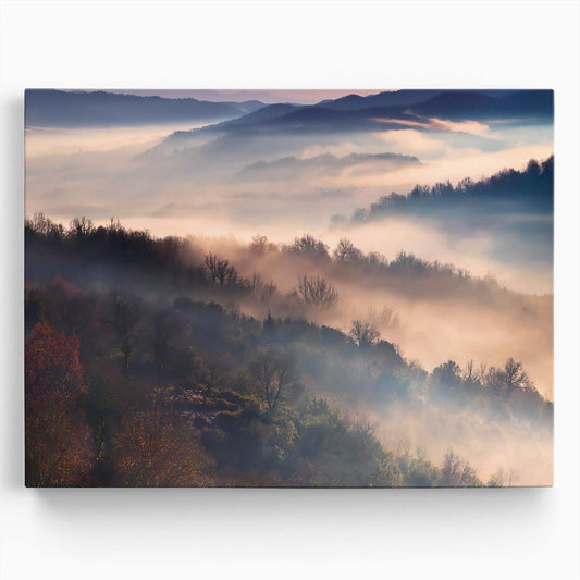 Majestic Autumn Dawn in Epirus, Greece - Forest Photography Wall Art by Luxuriance Designs. Made in USA.