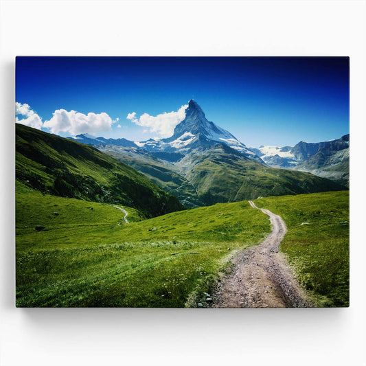 Matterhorn Mountain Summer Trek Swiss Alps Landscape Photography Wall Art by Luxuriance Designs. Made in USA.