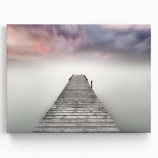 Misty Albufera Sunset Dreamy Long Exposure Seascape Wall Art by Luxuriance Designs. Made in USA.