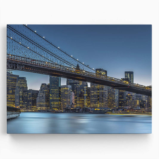 Manhattan's Iconic Skyline & Brooklyn Bridge Wall Art by Luxuriance Designs. Made in USA.