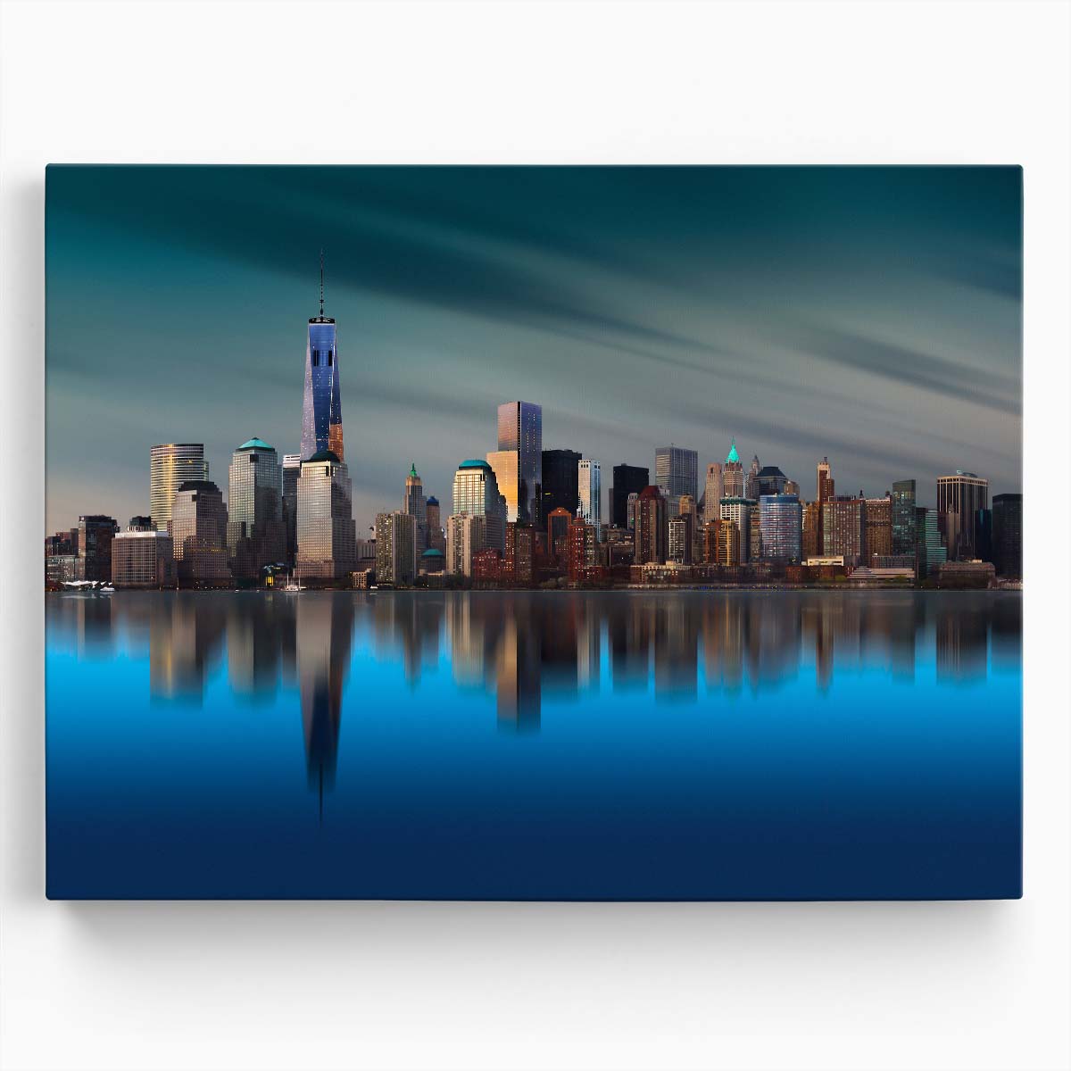NYC Skyline & World Trade Center Panoramic Wall Art by Luxuriance Designs. Made in USA.