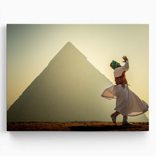 Islamic Prayers at Giza Pyramids Sacred Egypt Photography Wall Art by Luxuriance Designs. Made in USA.