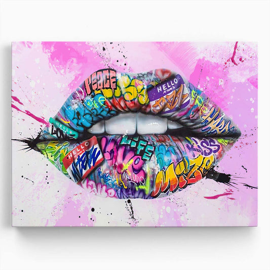 Sexy Graffiti Lips Wall Art by Luxuriance Designs. Made in USA.