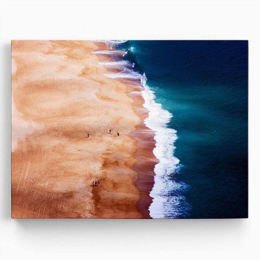 Silver Coast Portugal Aerial Seascape Beach Wall Art by Luxuriance Designs. Made in USA.