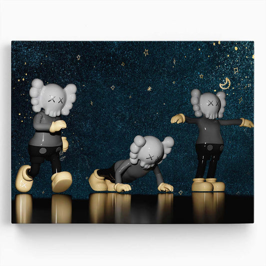 Starry Kaws Wall Art by Luxuriance Designs. Made in USA.