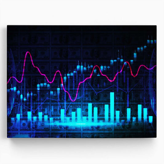 Stock Market Chart Wall Art by Luxuriance Designs. Made in USA.