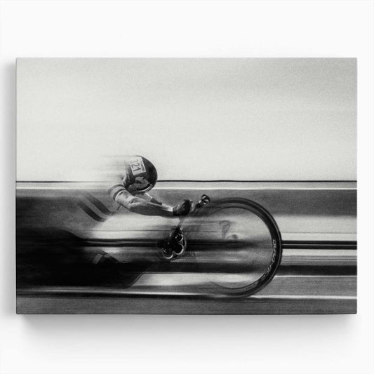 Speed Rush Monochrome Cycling Race Wall Art by Luxuriance Designs. Made in USA.