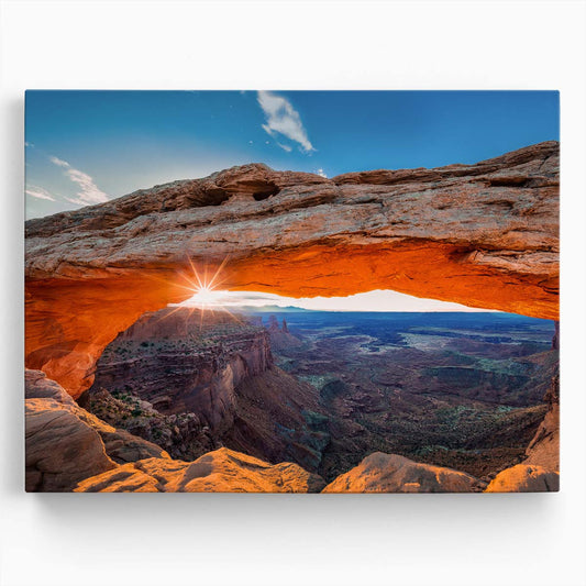 Mesa Arch Sunrise Iconic US National Park Landscape Wall Art by Luxuriance Designs. Made in USA.