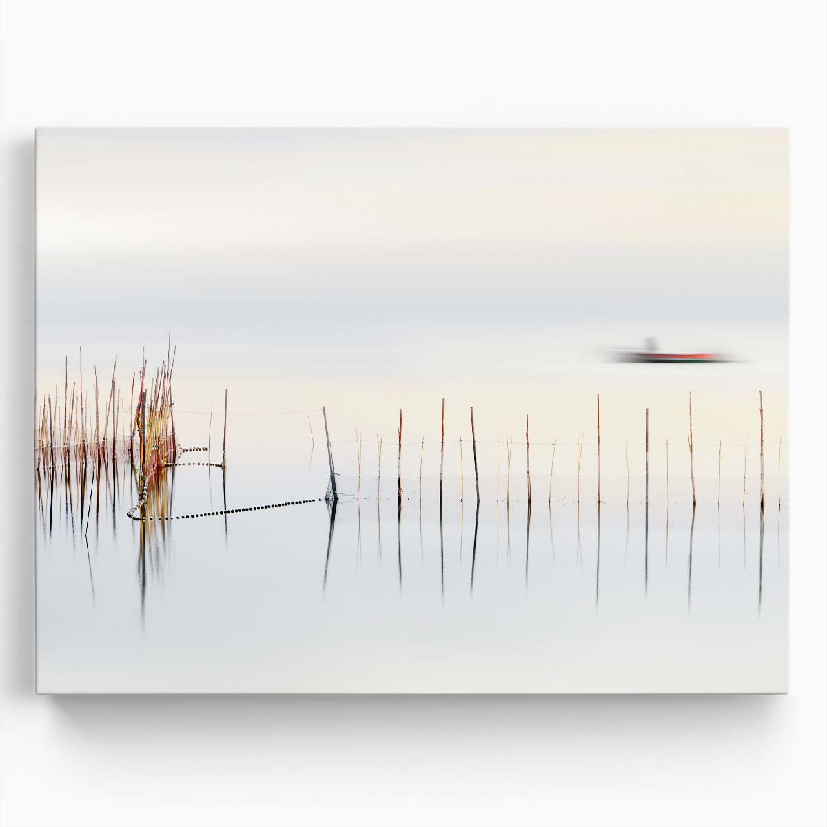 Seascape Fishing Boats Panoramic Wall Art by Luxuriance Designs. Made in USA.