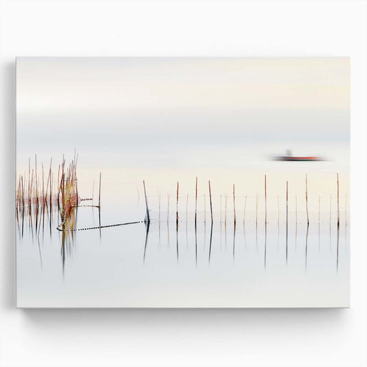 Seascape Fishing Boats Panoramic Wall Art by Luxuriance Designs. Made in USA.