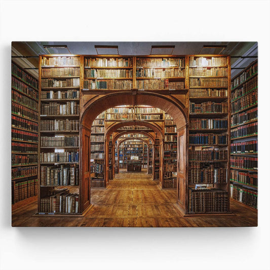 Upper Lausitzian Library Interior, Gorlitz Germany - Architectural Photography Wall Art by Luxuriance Designs. Made in USA.