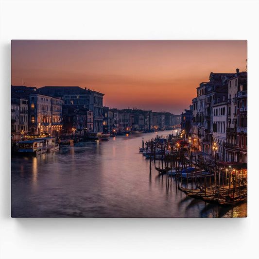 Venice Canal Sunset Romance Gondola Wall Art by Luxuriance Designs. Made in USA.