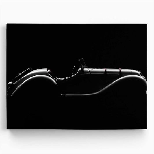 Classic Car Silhouette Retro Monochrome Wall Art by Luxuriance Designs. Made in USA.
