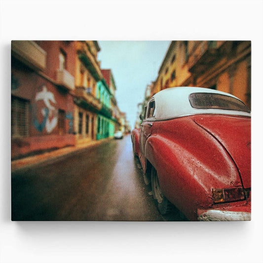 Vintage Havana Classic Car Street Scene Wall Art by Luxuriance Designs. Made in USA.