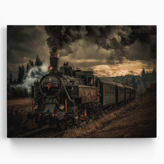 Vintage Steam Train Engine Action Photography Wall Art by Luxuriance Designs. Made in USA.