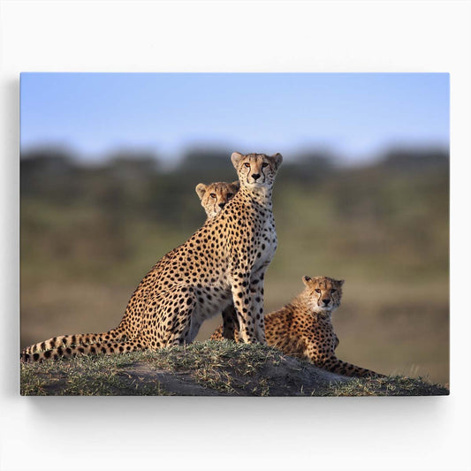 Savannah Cheetah Family Love & Protection Wall Art by Luxuriance Designs. Made in USA.