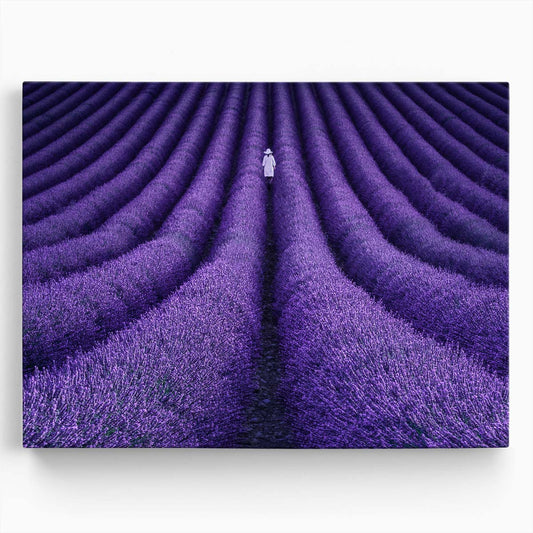 Summer Lavender Field & Woman Perspective Wall Art by Luxuriance Designs. Made in USA.