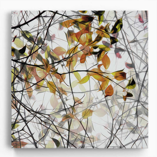 Autumn Leaves & Twigs Creative Edit Wall Art by Luxuriance Designs. Made in USA.