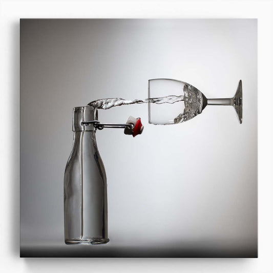 Illusionary Liquid Pour Concept Still Life Photography Wall Art by Luxuriance Designs. Made in USA.