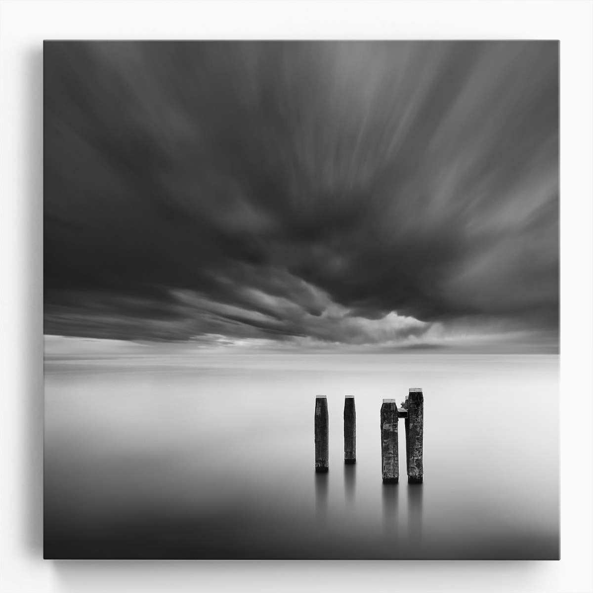 Windswept Decay in Monochrome Seascape by George Digalakis Wall Art by Luxuriance Designs. Made in USA.