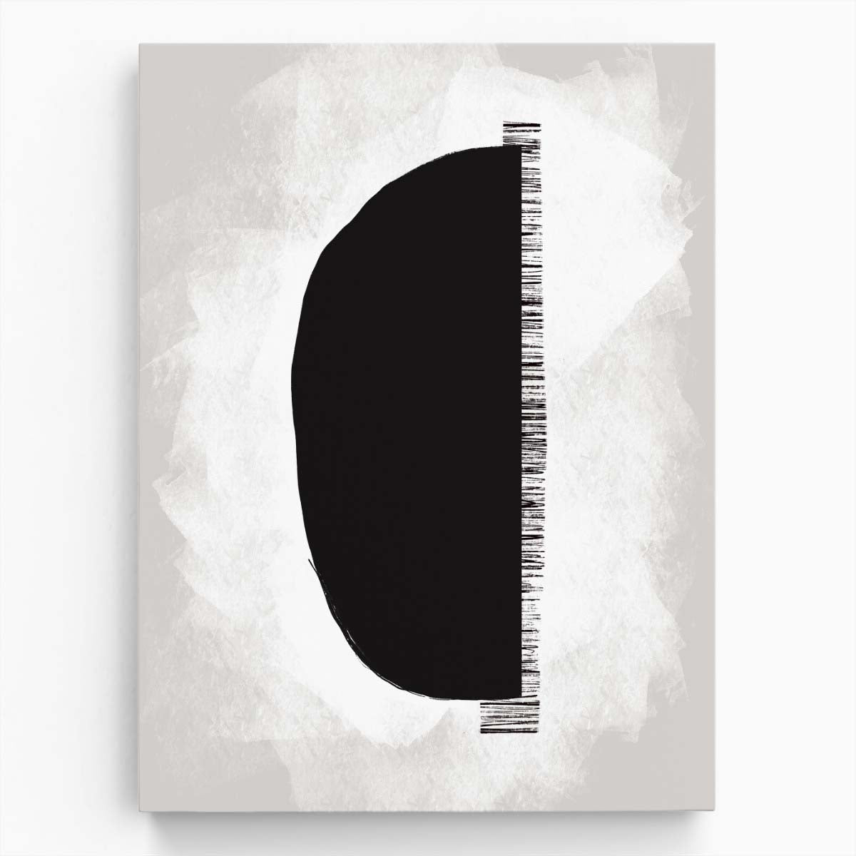 Abstract Illustration Artwork in Gray, White, Black by Uplusmestudio by Luxuriance Designs, made in USA