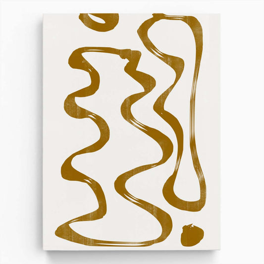 Abstract Brown Line Art Illustration No7 by THE MIUUS STUDIO by Luxuriance Designs, made in USA