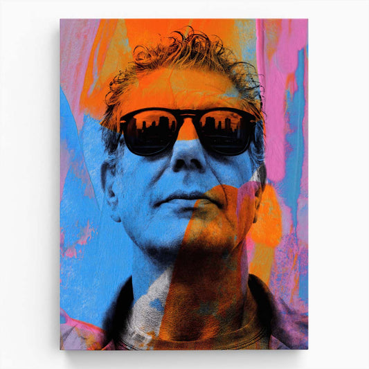 Anthony Bourdain Bright Colors Wall Art by Luxuriance Designs. Made in USA.