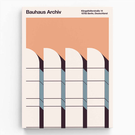 Bauhaus Archiv Vintage, Geometric Illustration Wall Art Poster by Luxuriance Designs, made in USA