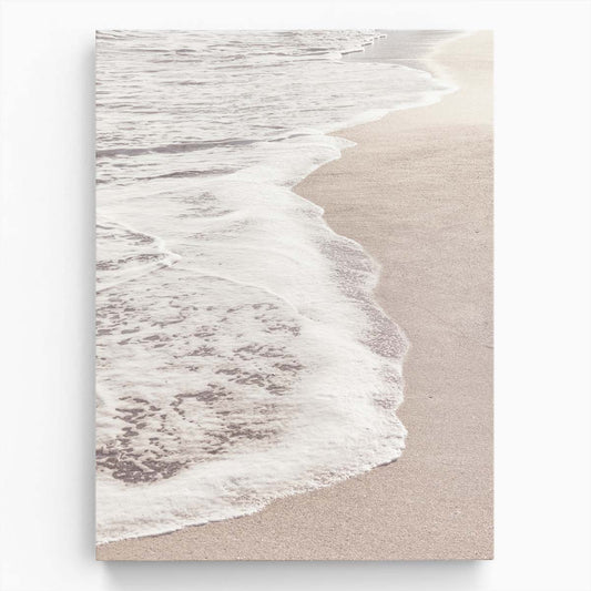 Minimalist Beige Beach Seascape Photography Wall Art by Luxuriance Designs, made in USA