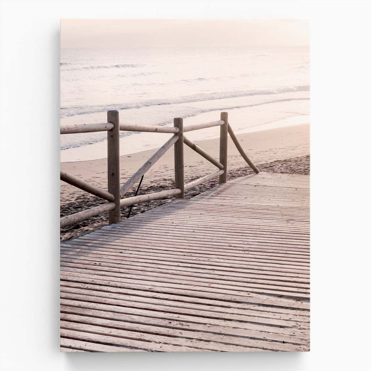 Coastal Landscape Photography Beach, Sea, Sand, Boardwalk Seascape by Luxuriance Designs, made in USA