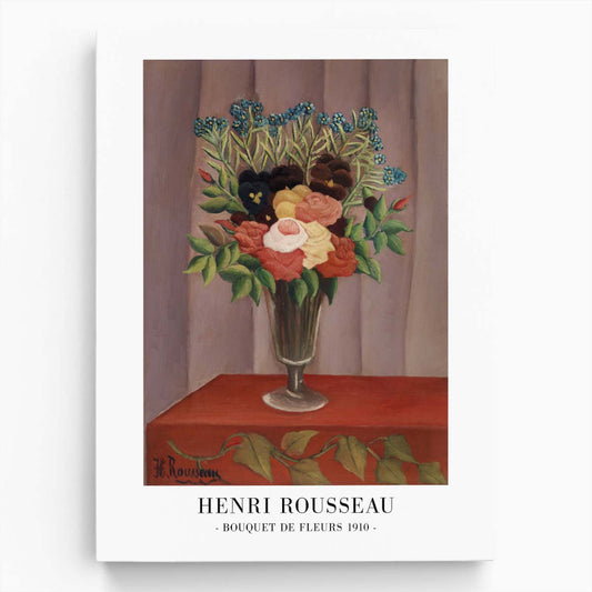 1910 Henri Rousseau Floral Acrylic Painting - Bouquet De Fleurs by Luxuriance Designs, made in USA