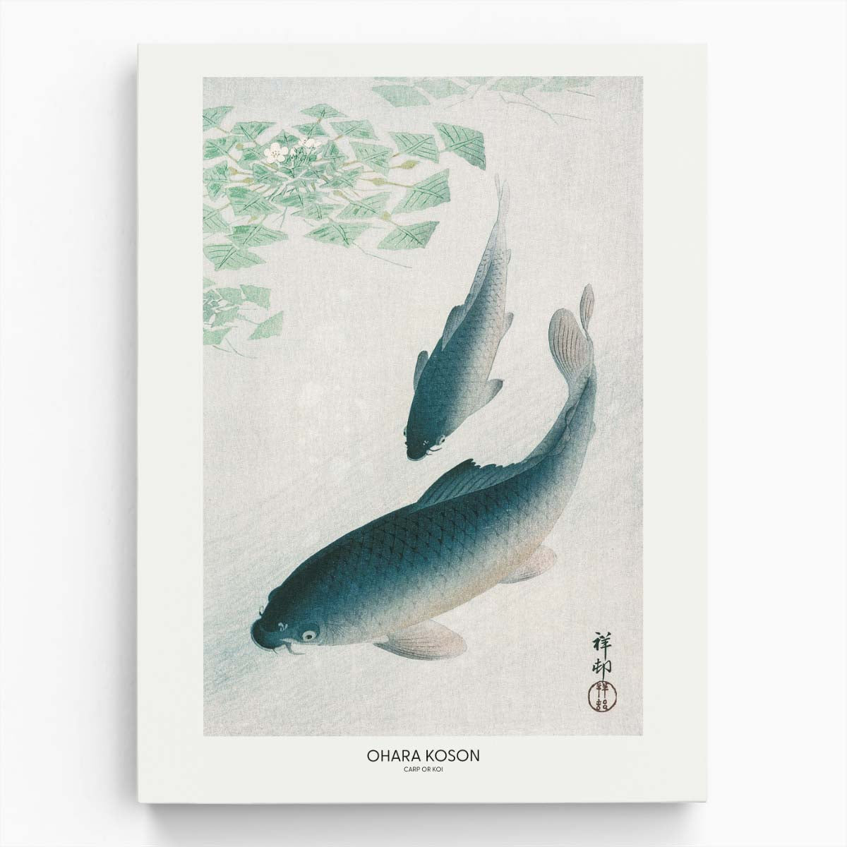 Vintage Ohara Koson Koi Fish Japanese Art Illustration Poster by Luxuriance Designs, made in USA