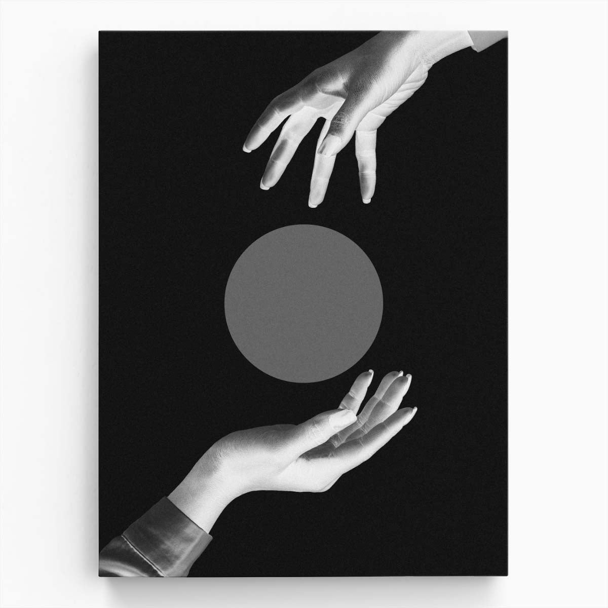 Mid-Century Abstract Monochrome Hand Collage Photography Wall Art by Luxuriance Designs, made in USA