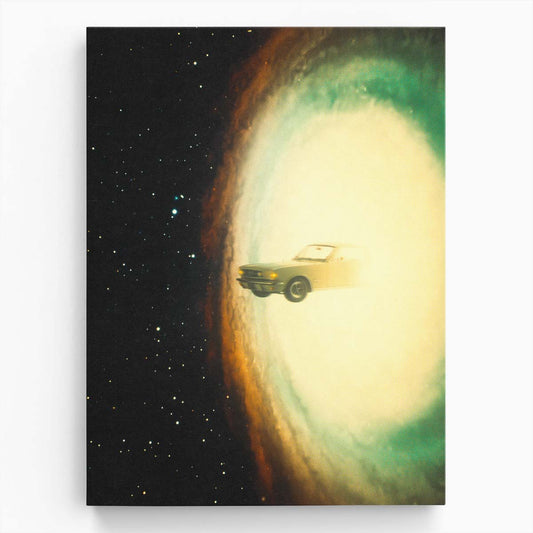 Coming In Hot Retro Futuristic Space Collage Art by Taudalpoi by Luxuriance Designs, made in USA